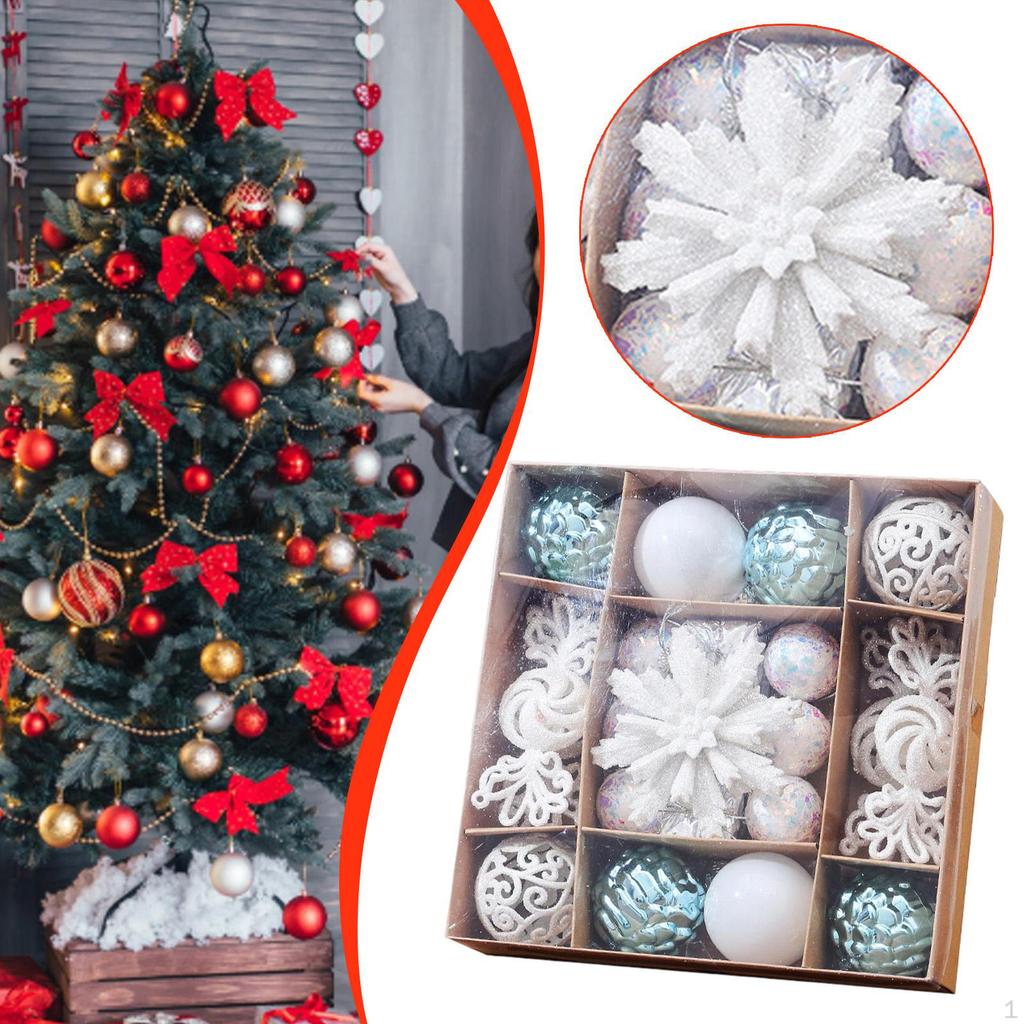 Christmas Ball Ornaments Set Tree Decor Novelty Reusable Xmas Baubles Pendants for