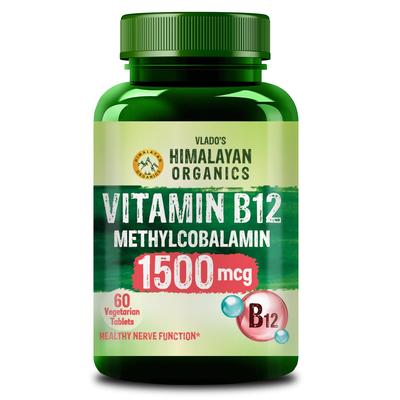 Vlado's Vitamin B12 Tablets 1500 Mcg Active Methylcobalamin Supplement for Men & Women