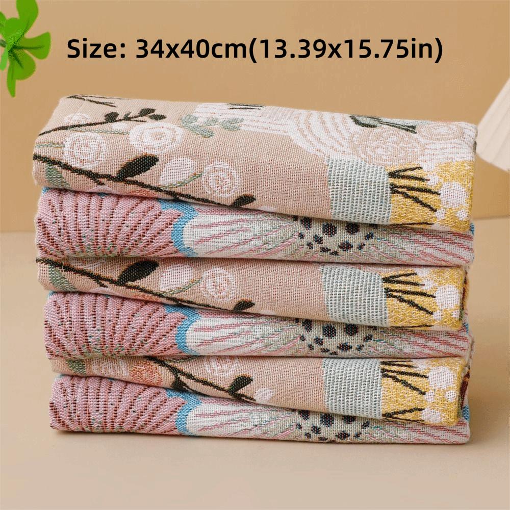 4 Layer Cotton Gauze Pure Cotton Face Towels 34x40cm Dish Cloth Kitchen Towel for Kids Children