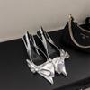 2024 European Bow & Metal High Heel Pointed Closed Toe Sandals for Women