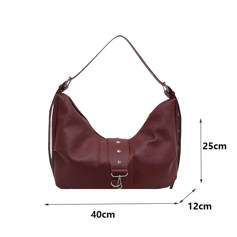 Yogodlns New Casual Fashion Hobos Bags for Women Retro Sling-shoulder Crossbody Bag Versatile Ladies Purse High Quality PU Leather Handbag