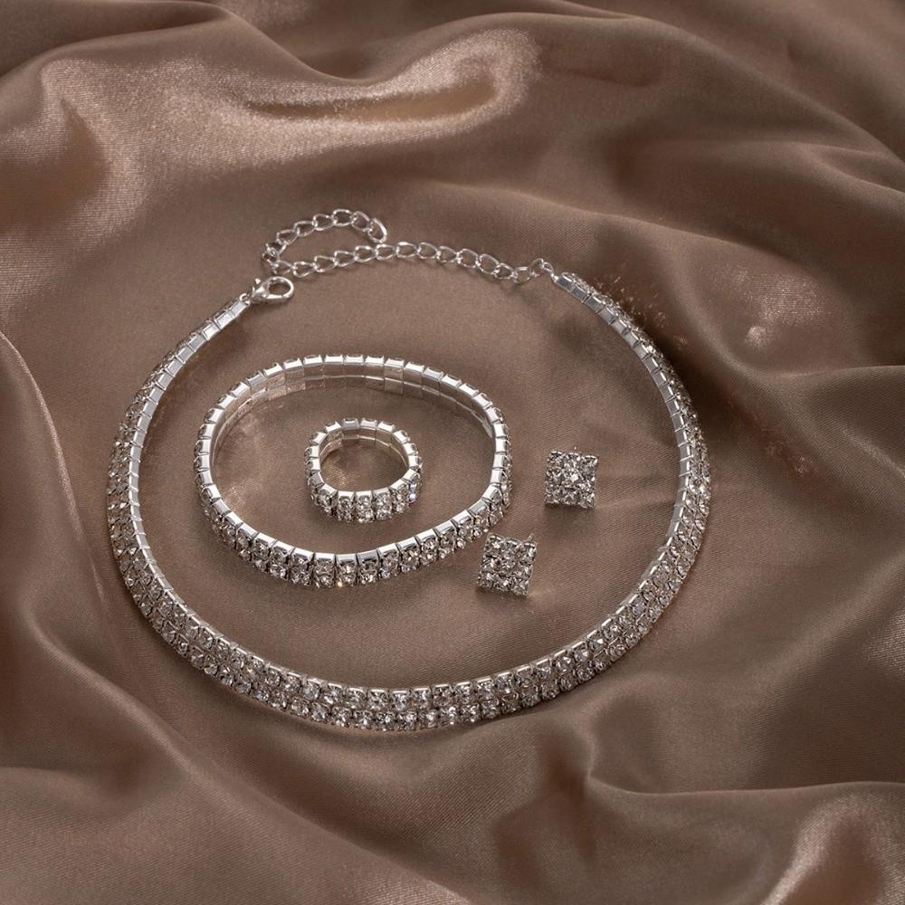 Necklace Crystal Jewelry Romantic Rhinestone Jewelry Set Wedding Accessories  Bridal Wedding