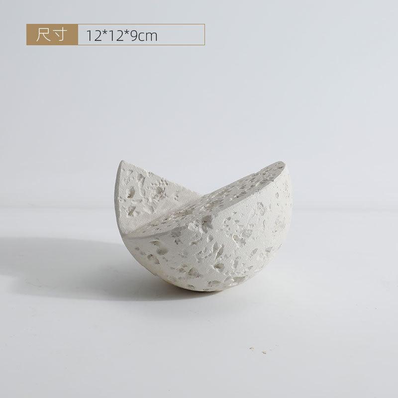 Resin Handicraft Creative Geometric Cut Round Ball Irregular Grooves Meteorite Geometric Sphere Home Decoration Accessories