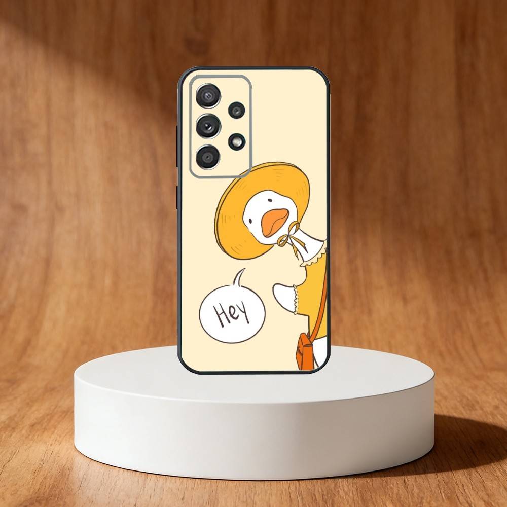 Cartoon Cute G-Goose Phone Case For Samsung S25,S24,S21,S22,S23,S30,Ultra,S20,Plus,Fe,Note,10,9,5G Black Cover