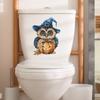 Halloween Cartoon Owl Pumpkin Bathroom Toilet Toilet Beautify Sticker
