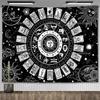 Zodiac Astrology Constellation Tapestry Indie Hippie Sun Moon Tapestry Tarot Astrology Altar Tablecloth Aesthetic Room Decor