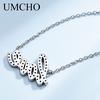 Umcho Bunte Edelstein LOVE Alphabet Sterling Silber Choker Statement Halskette Damen Silber 925 Schmuck