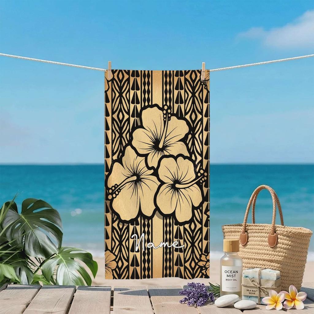 Traditional Moroccan Pattern Printed Towel Lightweight Portable Bath Wrap for Girls Teenagers Gift Idea