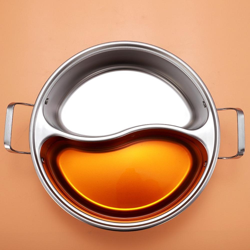 316 Stainless Steel Twin Divided Hot Pot 32/34cm Thicken Cooking Pot ...