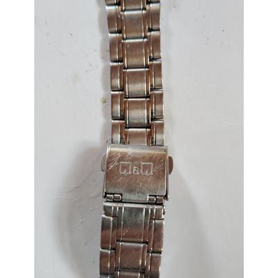 Used Q&Q Watch Stainless Steel Belt Band Silver