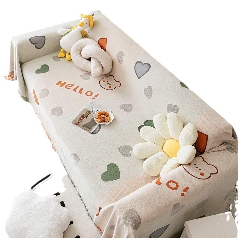 Blankets Knitted Nordic Sofa Towel Bohemia Sofa Cover Full Blanket Striped Room Bedside Home Decoration Picnic Carpet Tablecloth