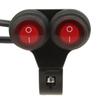 Waterproof Motorcycle Handlebar Double Control Switch Aluminum Alloy Handlebar Headlight Spotlight On Off Switch with