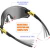 RT100 Sports Cycling Sunglasses for Suitable for Tennis Men, Frameless, Wrap-Around, Flexible, Lightweight, Gold, Cycling, Triathlon,