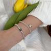 925 Sterling Silver Simple Design Bracelet Butterfly Love Heart Round Beads Hand Jewelry Women Fashion Exquisite Gifts