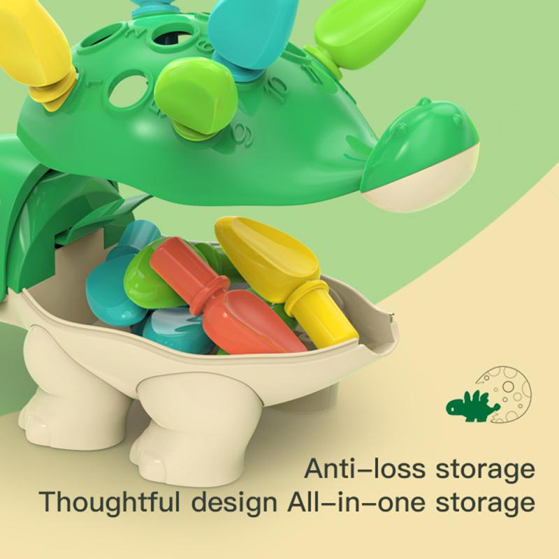 Dinosaur Toy Sorting Stacking Puzzle Assembled Toys For Fine Motor Skill Hand-eye Coordination