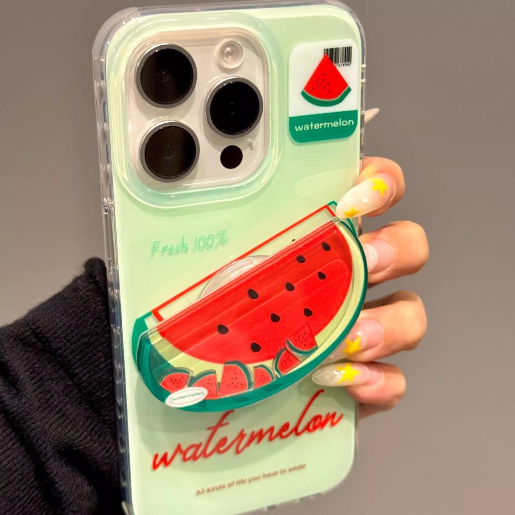 Single Layer Line Watermelon for IPhone16pomax for Apple 15pr Mobile Phone Case 14 New Style 13 Cartoon 12