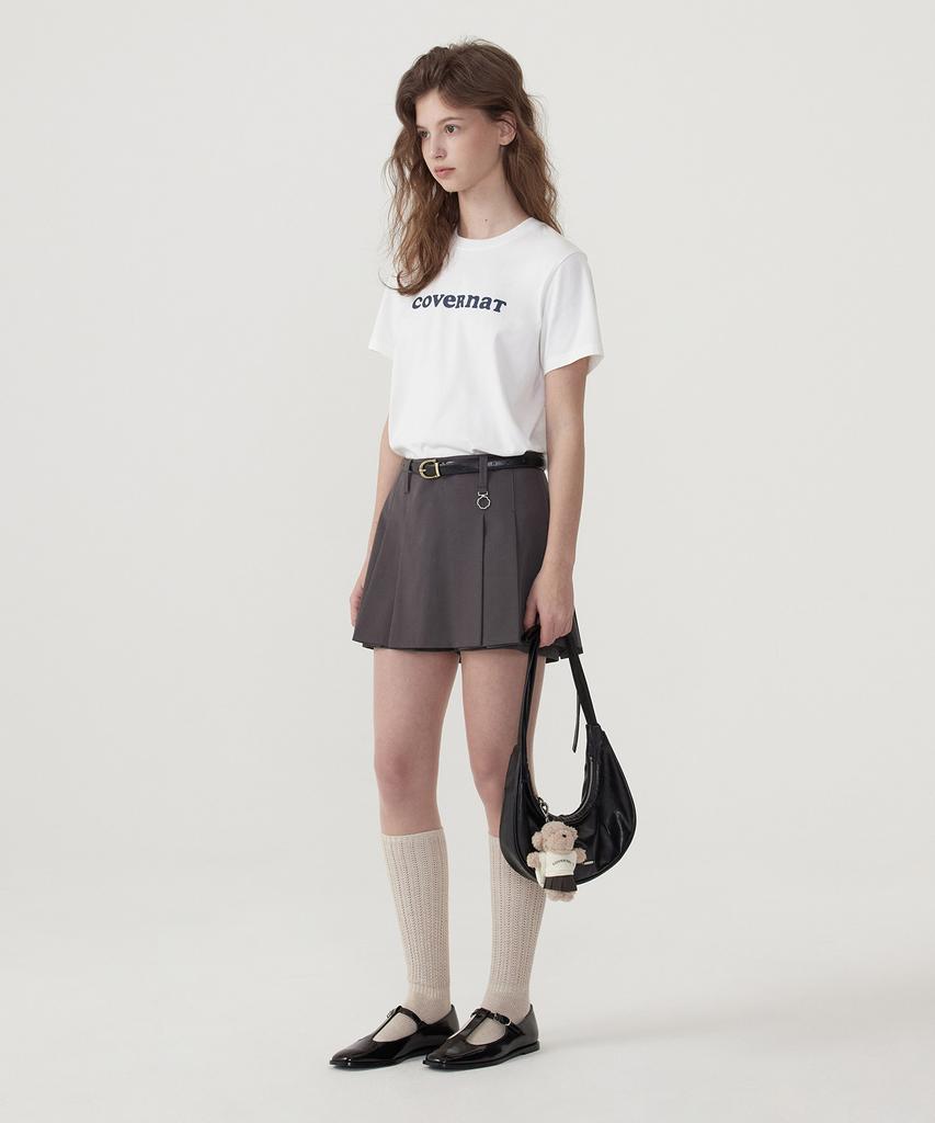 COVERNAT WOMAN Cool Cotton Copper Logo T-Shirt White