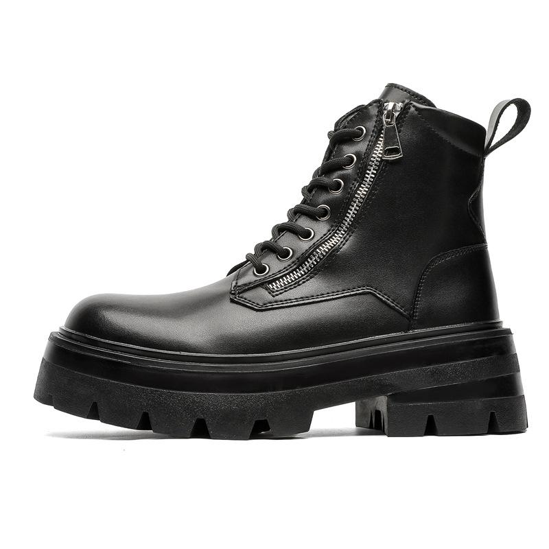 

Мужские ботинки Martin, новый универсальный модный тренд, осень-зима, утолщенная подошва, высокие рабочие ботинки, мужские 70022-J 38 чёрный