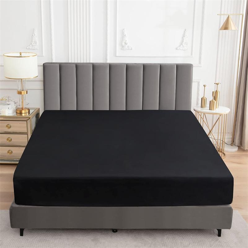 Waterproof Mattress Protector Cover Fitted Sheet, Washable Anti-slip Bed Mattress Cover For All Standard Bedroom Beds Multiple Sizes