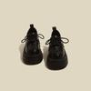 Small Leather Shoes Women's Autumn and Winter New Models Heightened Platform Black Lace-up Mary Jane