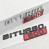 3D ABS Car Fender Side Badge Sticker Logo BITURBO 800 Emblem Decals For Mercedes Benz AMG Brabus Auto Letters Accessoires