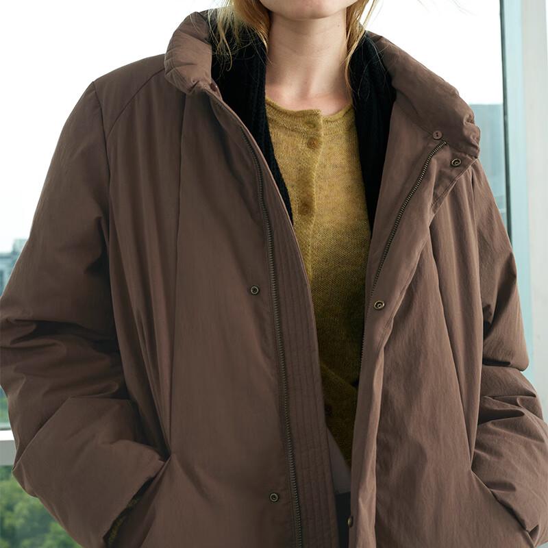 GREEN BELT Women's Faux Fur Collar Short Duck Down Jacket