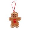 Gingerbread Man Ornaments Initial Alphabet Monogram Gingerbread Hanging Ornament Family Name Letter Xmas Tree Decor