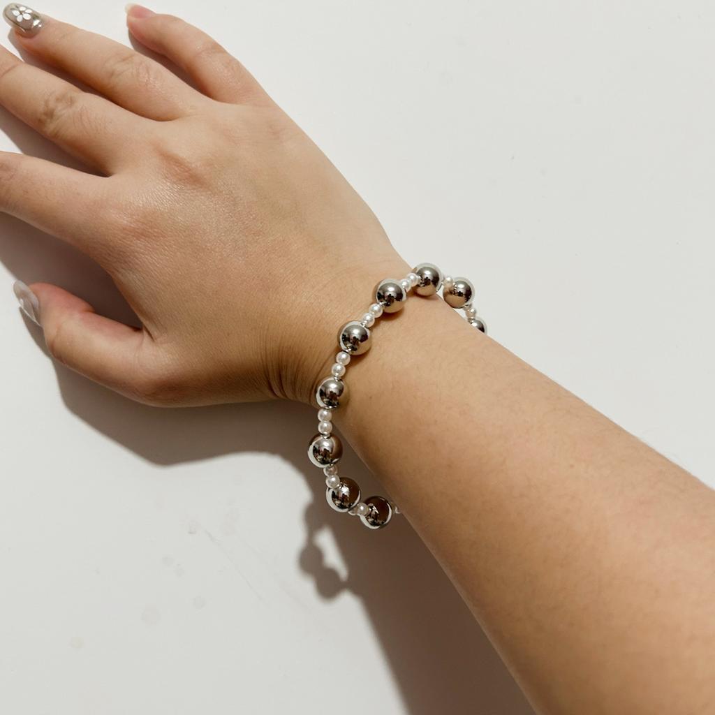 Accessories, Simple Beaded Love Choker Collarbone Chain, French Sweet and Cool Niche Heart-shaped Necklace for Women