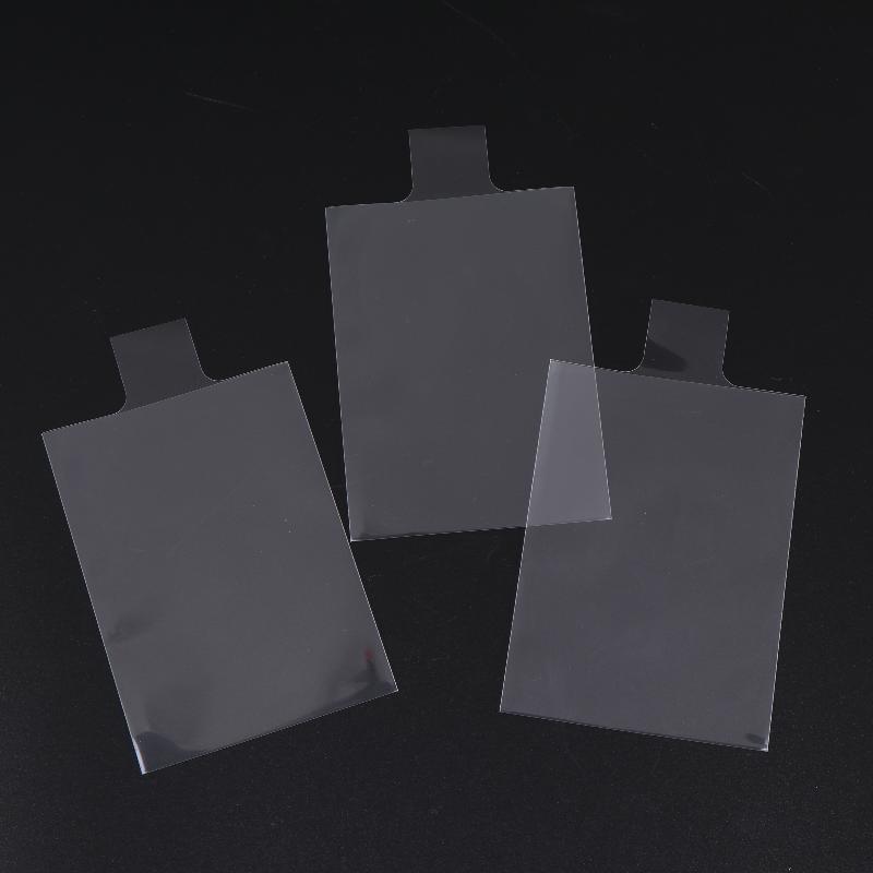 100Pcs Clear Smooth Raised Card Sleeves Transparent Pull Tab Protectors for Trading Card Storage