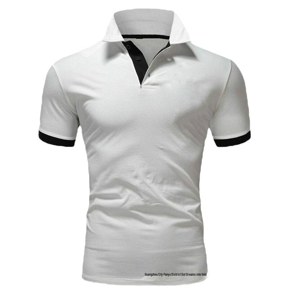 Camisa Polo de Hombre de Tendencia 2026: Manga Corta, Color Sólido, Parche de Moda, Logotipo Personalizable para Verano.