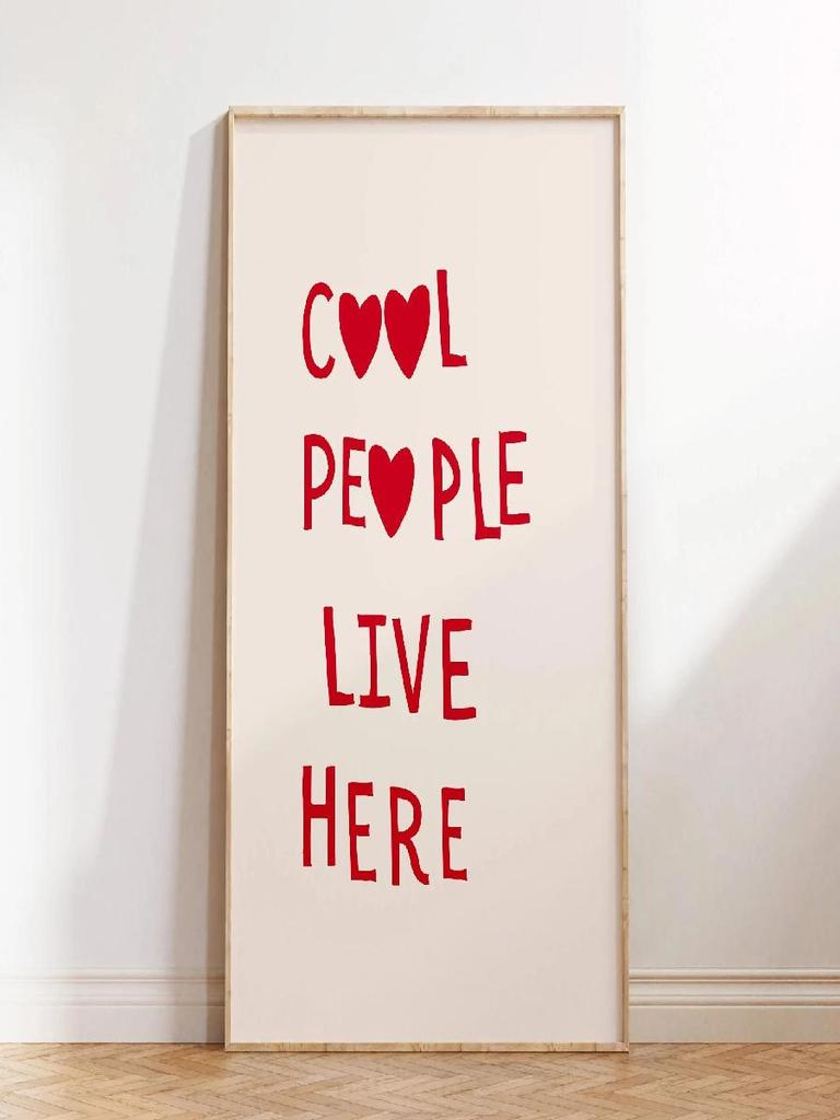 Minimalist Heart Poster  Funny Aesthetic Typography Quote Print Canvas Painting for Girly Home Decor  Trendy Wall Art