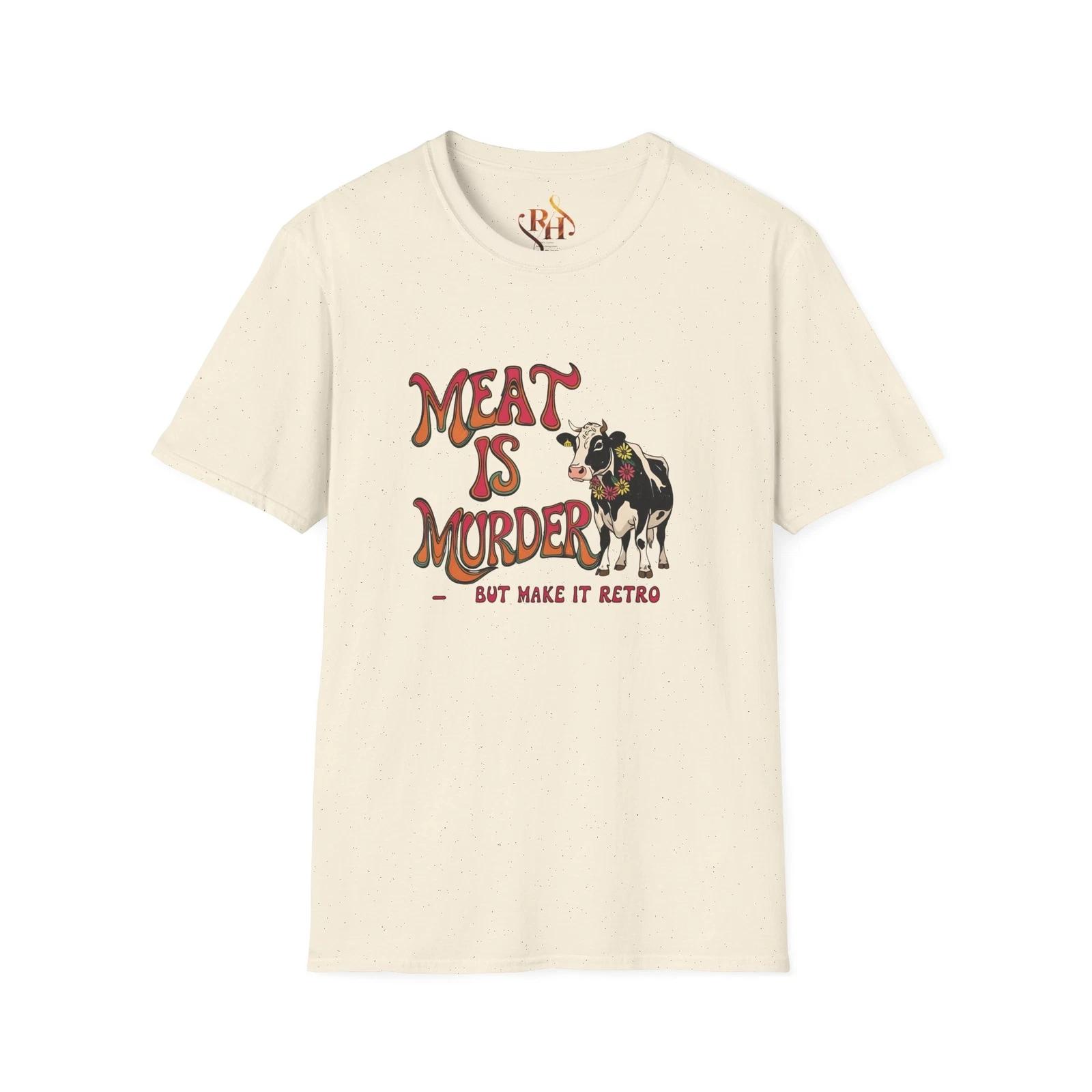 Activist Vegan T-Shirt, Eco-Friendly Tee, Meat is Murder Design, Gift for Animal 3XL
