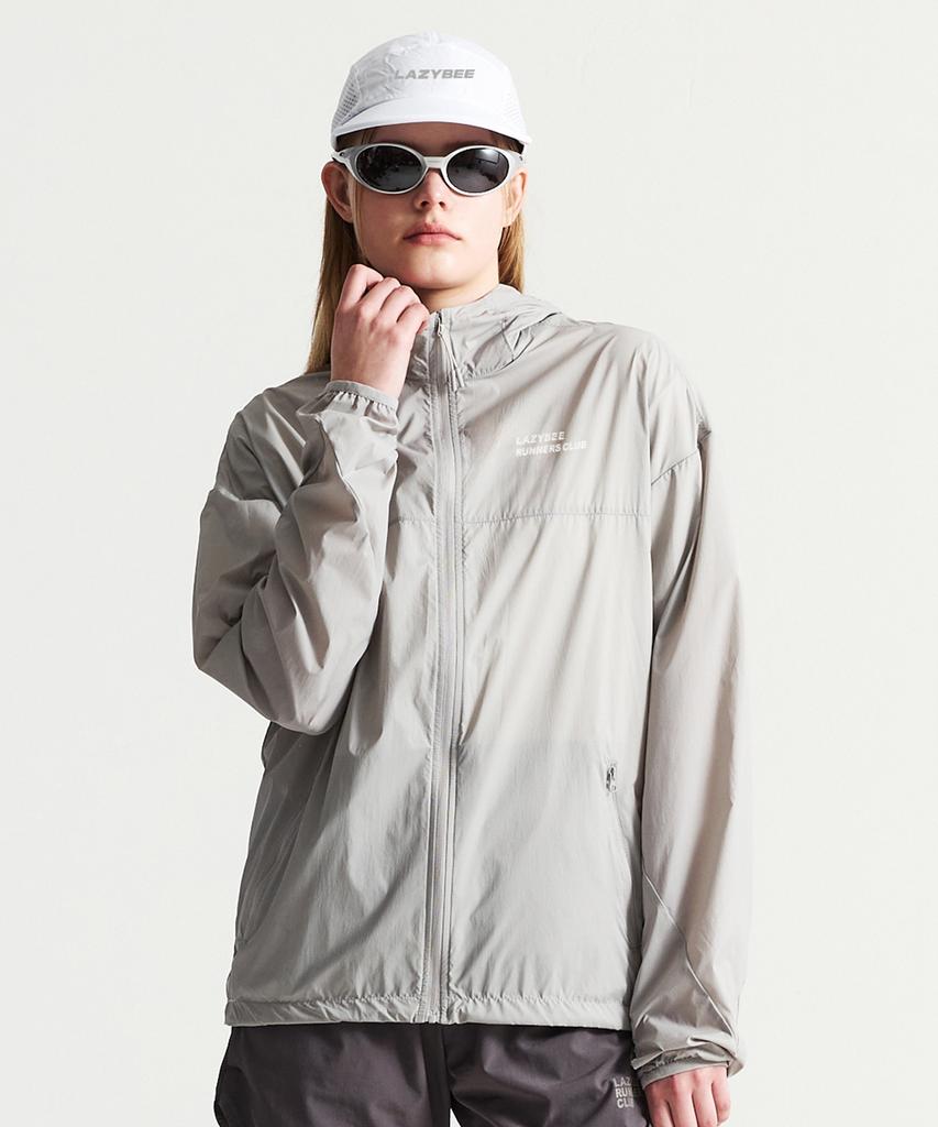 Lazybee [Summer Set] Airglide Packable Running Windbreaker + 5-Inch 2-In-1 Shorts Set M Grey