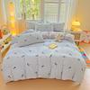 Flowers Bedding Set with Pillowcase Bed Sheet Single Full Size Bed Linen Washed Cotton Duvet Cover Set Queen/King Double Size