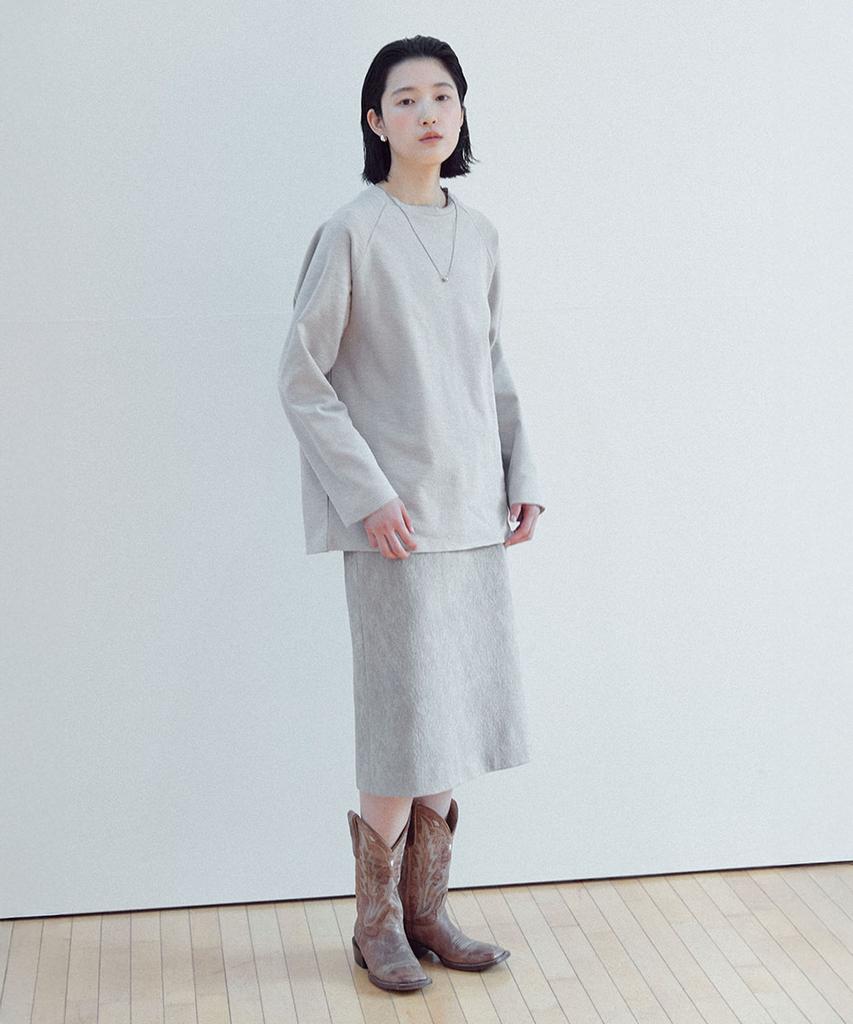 Yutosiseu Suede Midi Skirt(Beige)