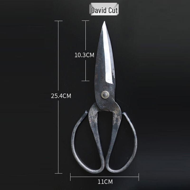 Handmade Traditional Iron Scissors: Old-Fashioned Tin Snips & Heavy-Duty Garden, Household, and Chicken Bone Scissors for Industrial and Leather Use