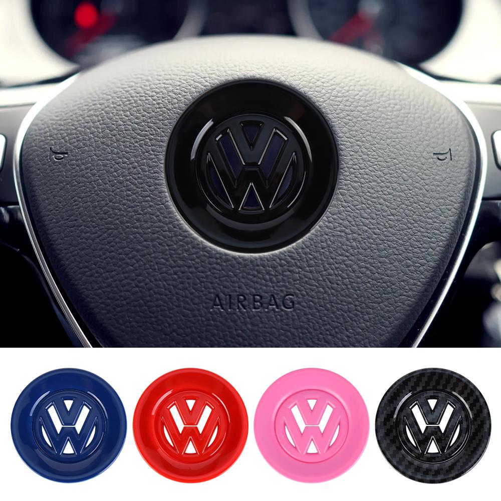 Car ABS Plastic Steering Wheel Logo Circle Trim Sticker For VW Golf Polo Jetta Mk6 Tiguan Passat GTI Auto Accessories Styling Zw7