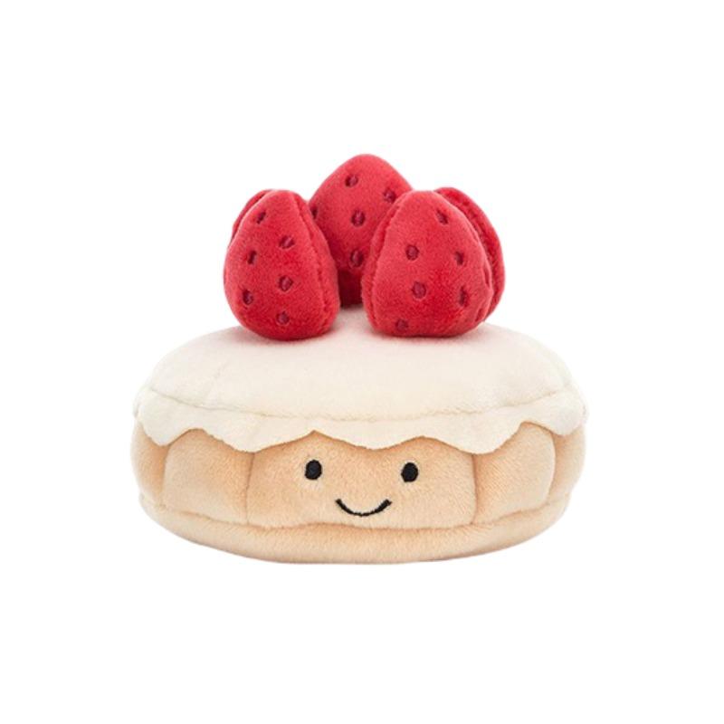 

JELLYCAT Food Collection Exquisite French Strawberry Tart Food Doll Plush Doll 7cm Height Box Not Included