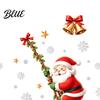 Holiday Party Wall Decor Christmas Santa Claus Light Switch Sticker with Climbing Vine Design Funny PVC Decal for Seasonal Art Home Decoration,