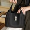 Bucket Bag Women's 2025 New Authentic Leather Portable Vegetable Basket All-matching One-shoulder Cross-body
