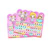 1Sheet Colorful Kid Crystal Stick Earring Sticker Kids Jewellery Party Toy Gift Fashion