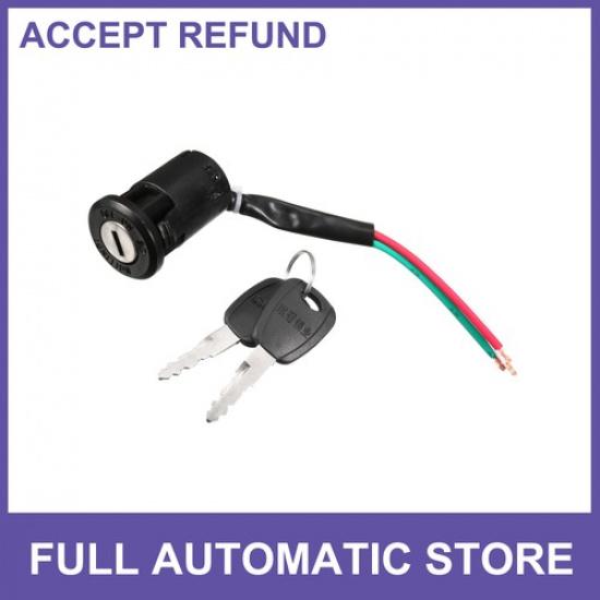 

Universal 3 Wired Electric Bicycle Ignition Switch Lock w 2 Key Pack of 50
