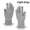 1pair Winter Touch Screen Protector Warm Gloves Fleece-Lined And Thickened Cold-Proof Snow Gloves Camel Wool Cycling Knit Glove