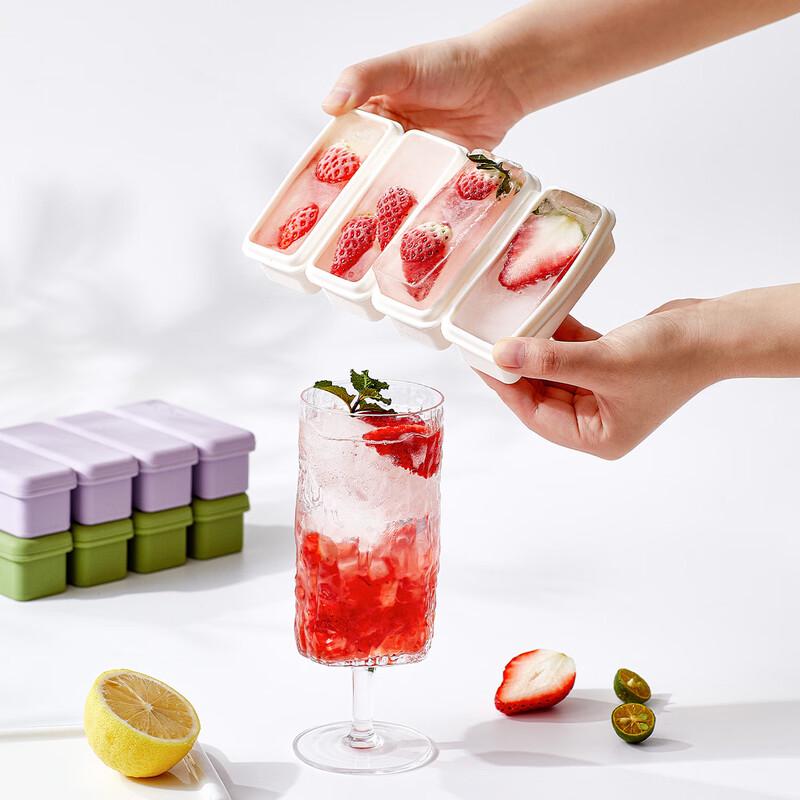 Pabei Silicone Long Strip Ice Cube Mold with Lid