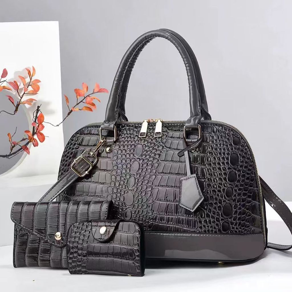Stone Pattern Womens Shoulder Bag With Zipper Closure For Daily Use