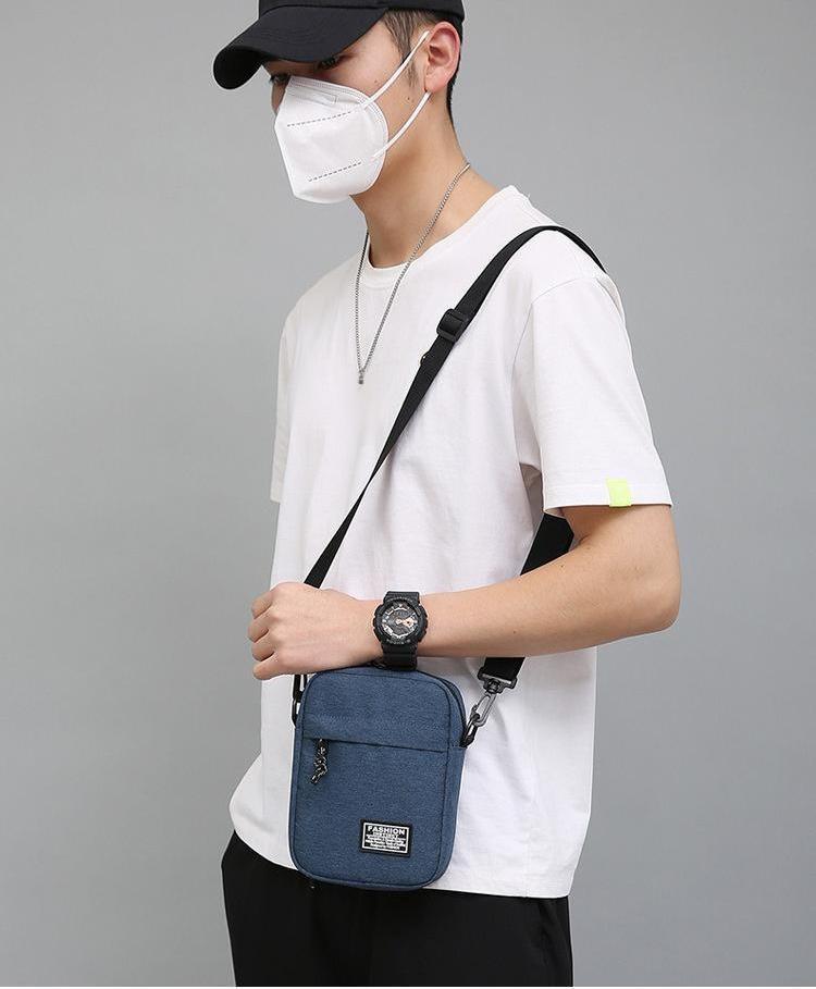 Fashion  Shoulder Bag Sports Trend Messenger Bag Solid Color Mobile Phone Bag Coin Purse