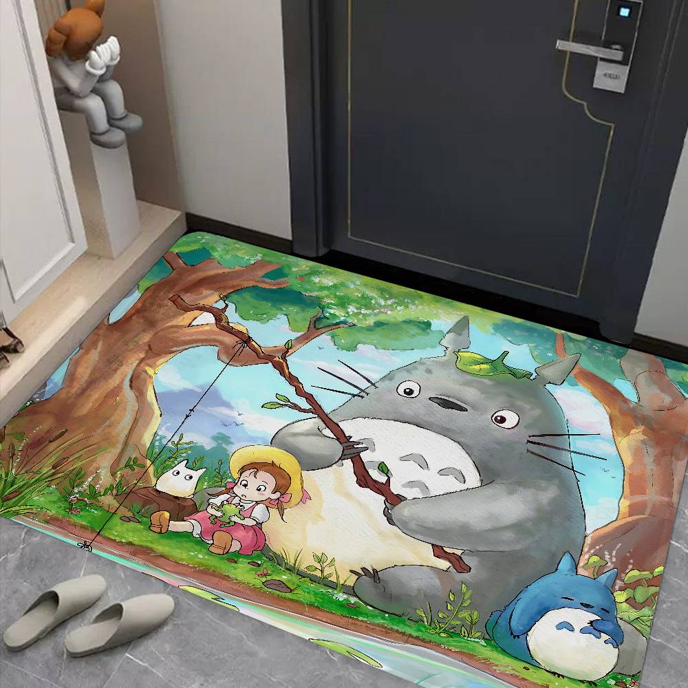 Cartoon T-Totoro Entrance Door Mat Nordic Style Bedroom Living Room Doormat Home Balcony Anti-Slip Modern Home Decor
