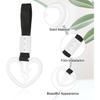 PATIKIL 2Pcs Broken Heart Shaped Car Handle Straps, Car Hanging Accessories Bumper Warning Ring Drift Charm For Auto Decor Interior Exterior