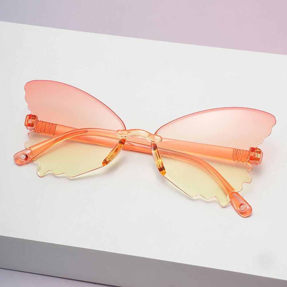 Fashion Rimless Butterfly Children's Sunglasses Trendy Kids Boys Girls Outdoor Cute Casual Sun Glasses Baby Travel UV400 Shades