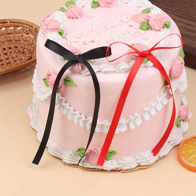 10Pcs Bow Ribbon Cake Decoration Desserts Home Decor Birthday Party Decor Kids Valentine'S Day Evening Events Cake Diy Decor